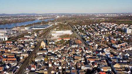 Budenheim aus der Luft